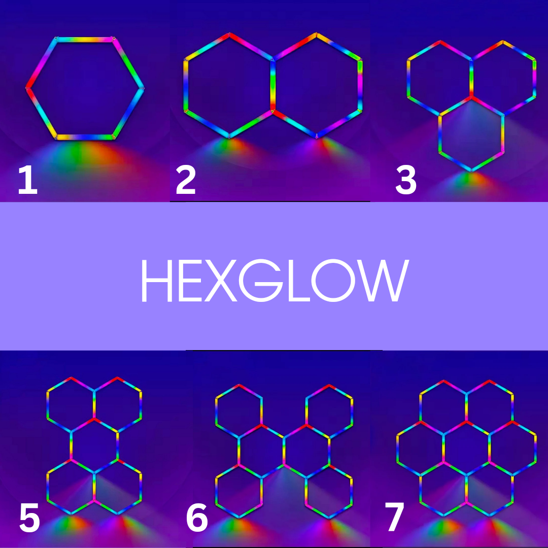 Hexagon Lights – Modern Hexagon Lighting Panels - Neon Signs UK