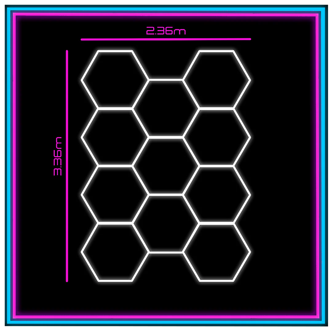 Hexagon Lights – Modern Hexagon Lighting Panels - Neon Signs UK