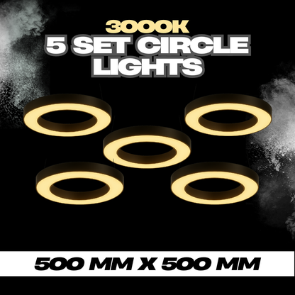 50cm Hollow Circle Light (set of 5)