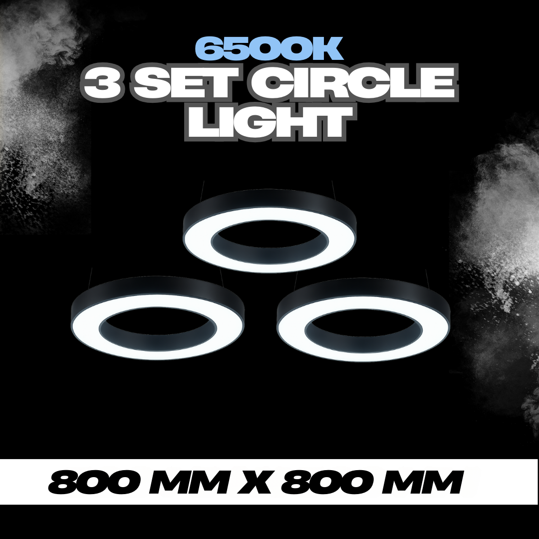 80cm Hollow Circle Light (set of 3)