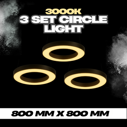 80cm Hollow Circle Light (set of 3)