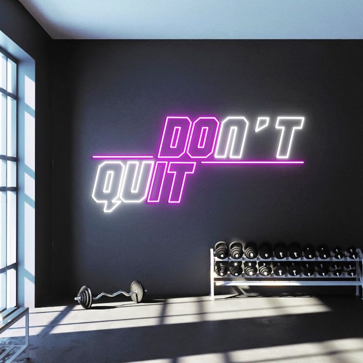 Gym Neon Sign | Don't Quit Led Light – Neon Signs UK