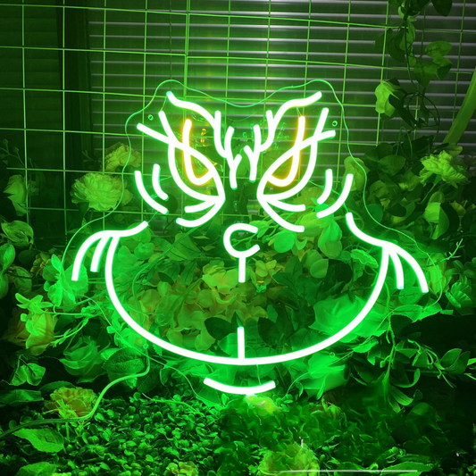 Grinch Face Neon Sign - Neon Signs UK