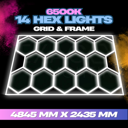 Hexagon Lights 14 Grid With Frame