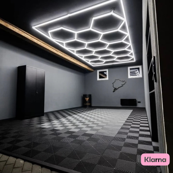 Hexagon Lights 14 Grid With White Frame