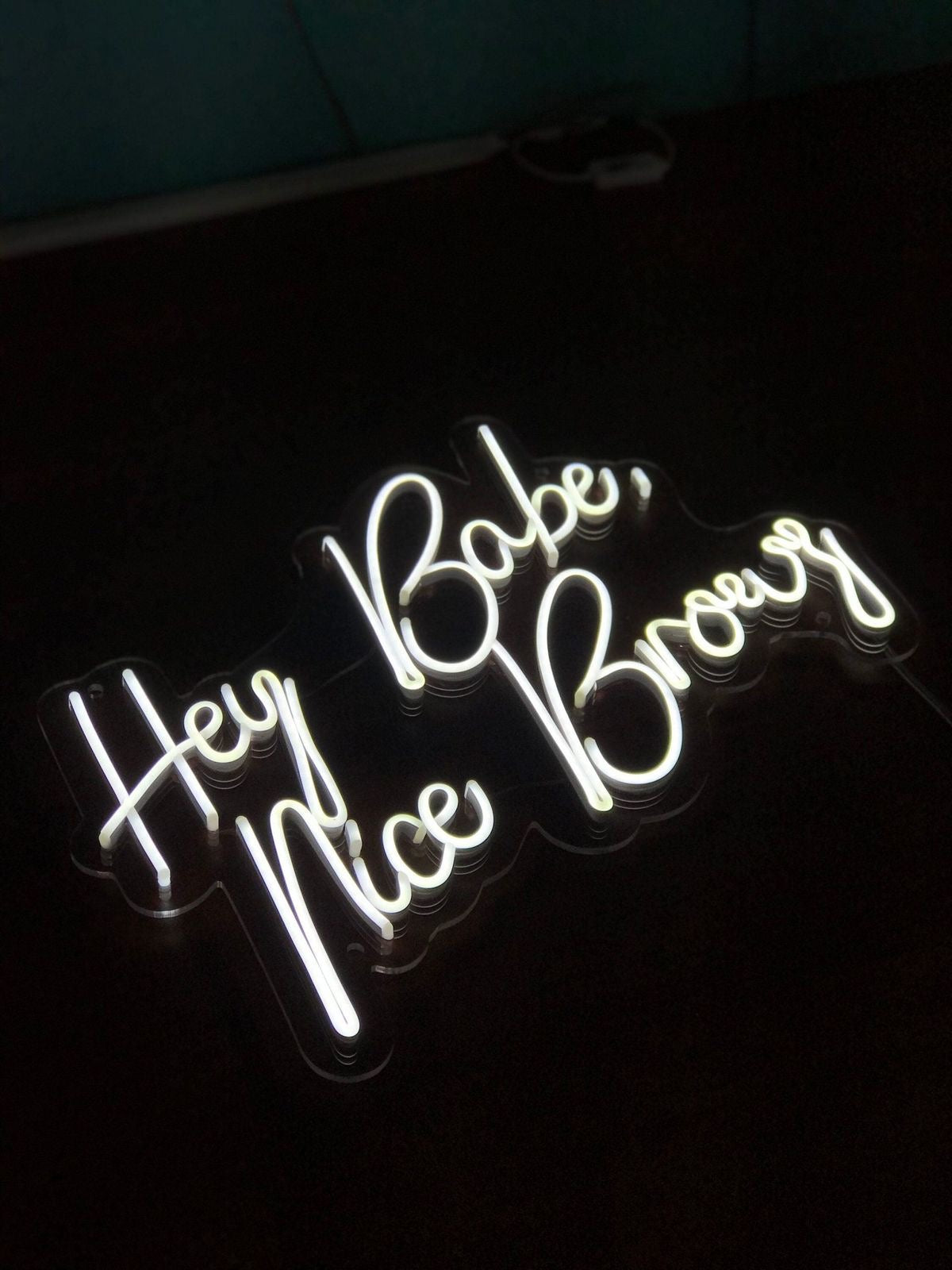 Hey Babe Nice Brows | Salon Signs - Neon Signs UK