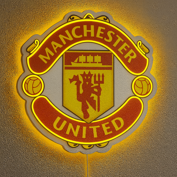 Manchester United Football Club Uv Print LED Neon Sign