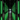 Green tube lights lining a commercial gym corridor