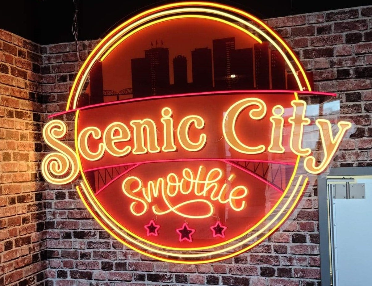 Personalised UV print neon sign with custom design, offering vibrant colours and unique style for any space.