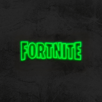 Colorful LED Fortnite game room neon sign, adding a vibrant glow to a gamer's room decor, perfect for avid Fortnite players