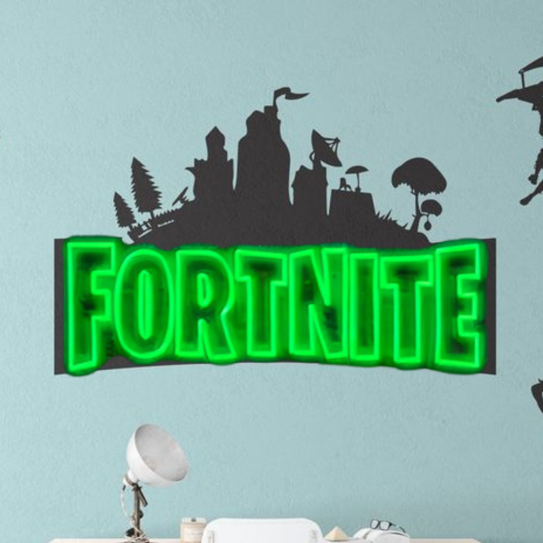 Fortnite Gaming Neon Sign | PVC LED Game Room Decor - Neon Signs UK