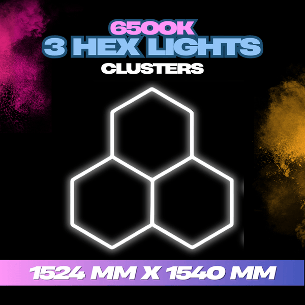 Hexagon Lighting Clusters – 3-Cluster LED Wall & Ceiling Kit