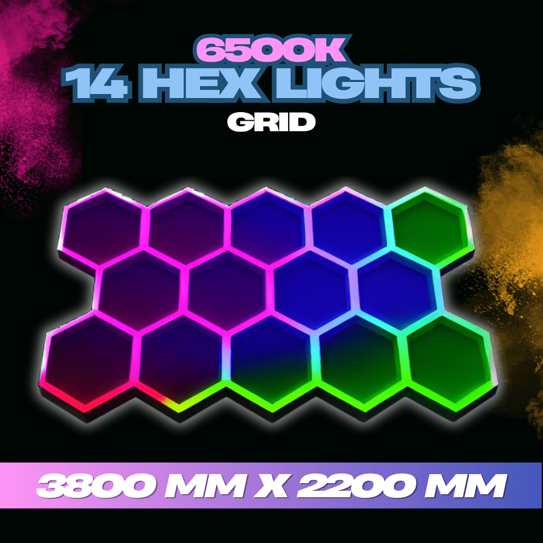 14 RGB Hexagon Lights - Neon Signs UK