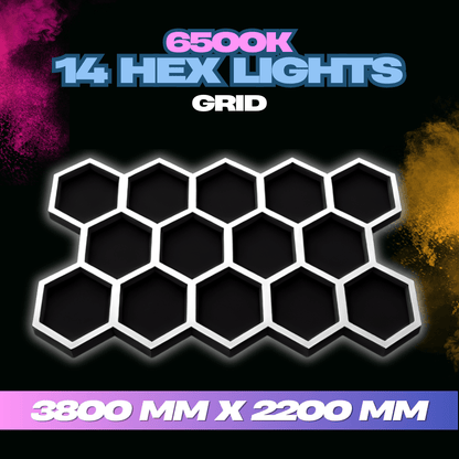 14 Hexagon Lights - Neon Signs UK