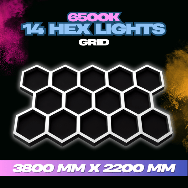 Hexagon Light Panels 14-Grid System 