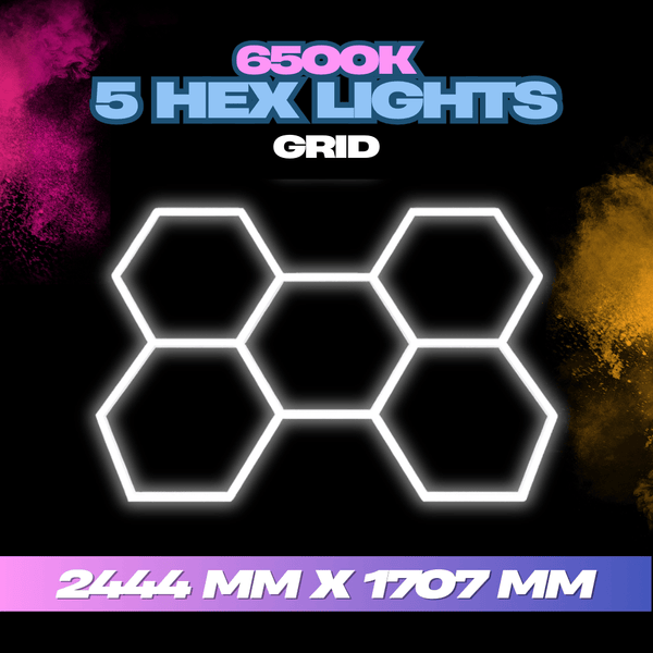 Hexagon Lights System 5 Grid – Modular LED Wall & Ceiling Setup