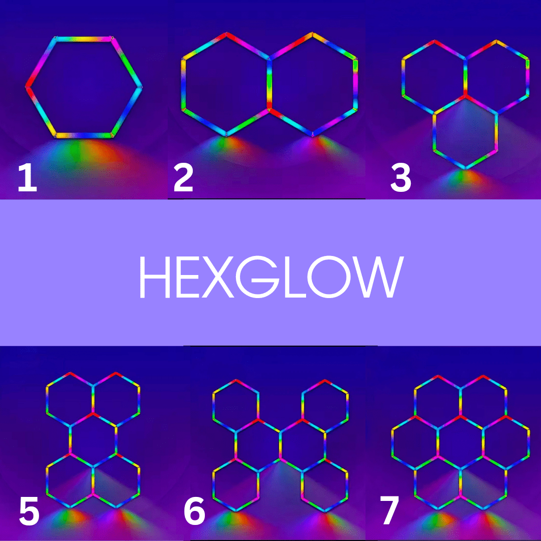 Hexagon Lights – Modern Hexagon Lighting Panels - Neon Signs UK