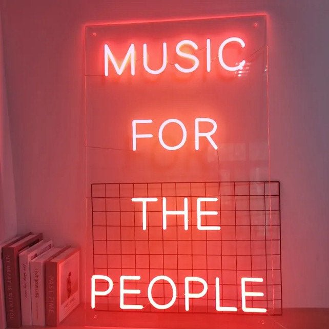 Music for the People Neon Sign – LED Decor for Music Lovers & Venues - Neon Signs UK