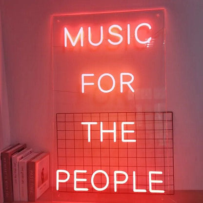 Music for the People Neon Sign – LED Decor for Music Lovers & Venues - Neon Signs UK