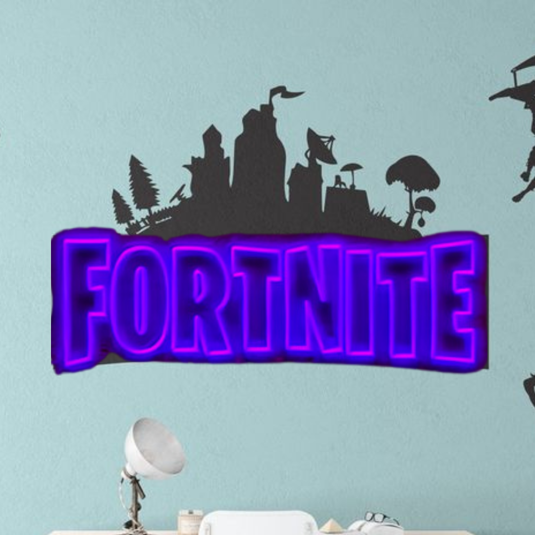 Fortnite Gaming Neon Sign | PVC LED Game Room Decor - Neon Signs UK