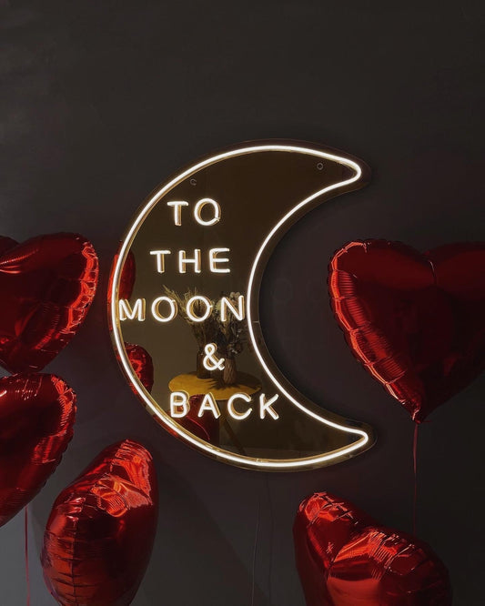 To The Moon & Back Wedding/Engagement Neon Sign - Neon Signs UK