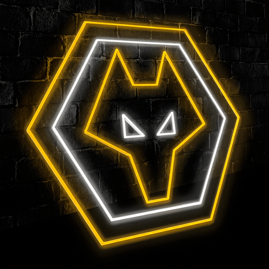 Wolves FC Neon Sign | Football Badge Neon Signs - Neon Signs UK