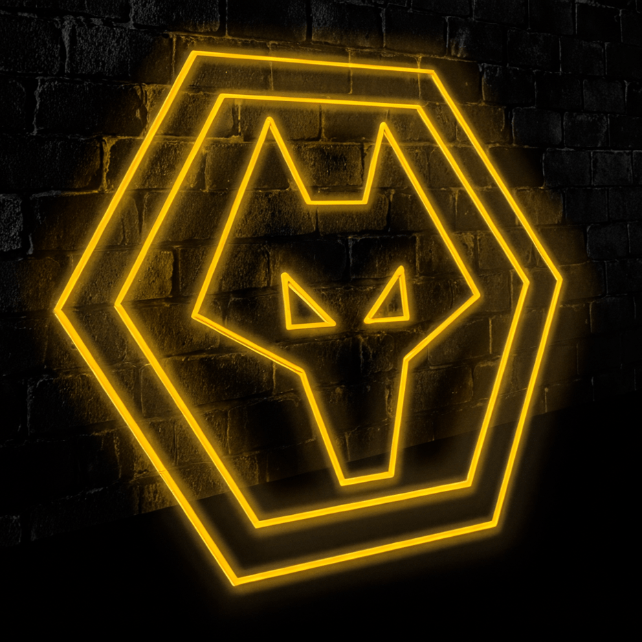 Wolves FC Neon Sign | Football Badge Neon Signs - Neon Signs UK